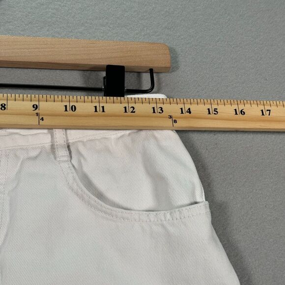 Vintage Anchor Blue Jeans Womens 11 Pleated Baggy White 90s Y2K Skater High Rise - Picture 9 of 15